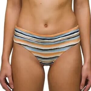 Prana Summer Wave Swim Bottom Womens XL Water Stripe Bikini Brief Beach Vacation